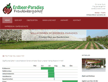Tablet Screenshot of erdbeer-paradies.de
